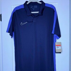 Men's Nike Dri-Fit Blue Polo Shirt Size Large Regular Price $52